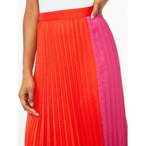 Scoop Pleated Midi Skirt